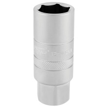 Draper 16776 3/8" Square Drive 12mm Thread 6 Point Satin Chrome Spark Plug Socket (18mm Socket)