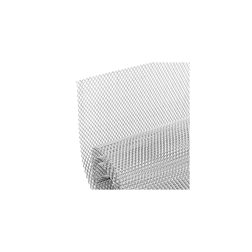 Aggauto Universal 40"X13" Car Grill Mesh - Aluminum Alloy Automotive Grille Insert Bumper Rhombic Hole 3X6mm, One Of The Most Multifunctional Shape G