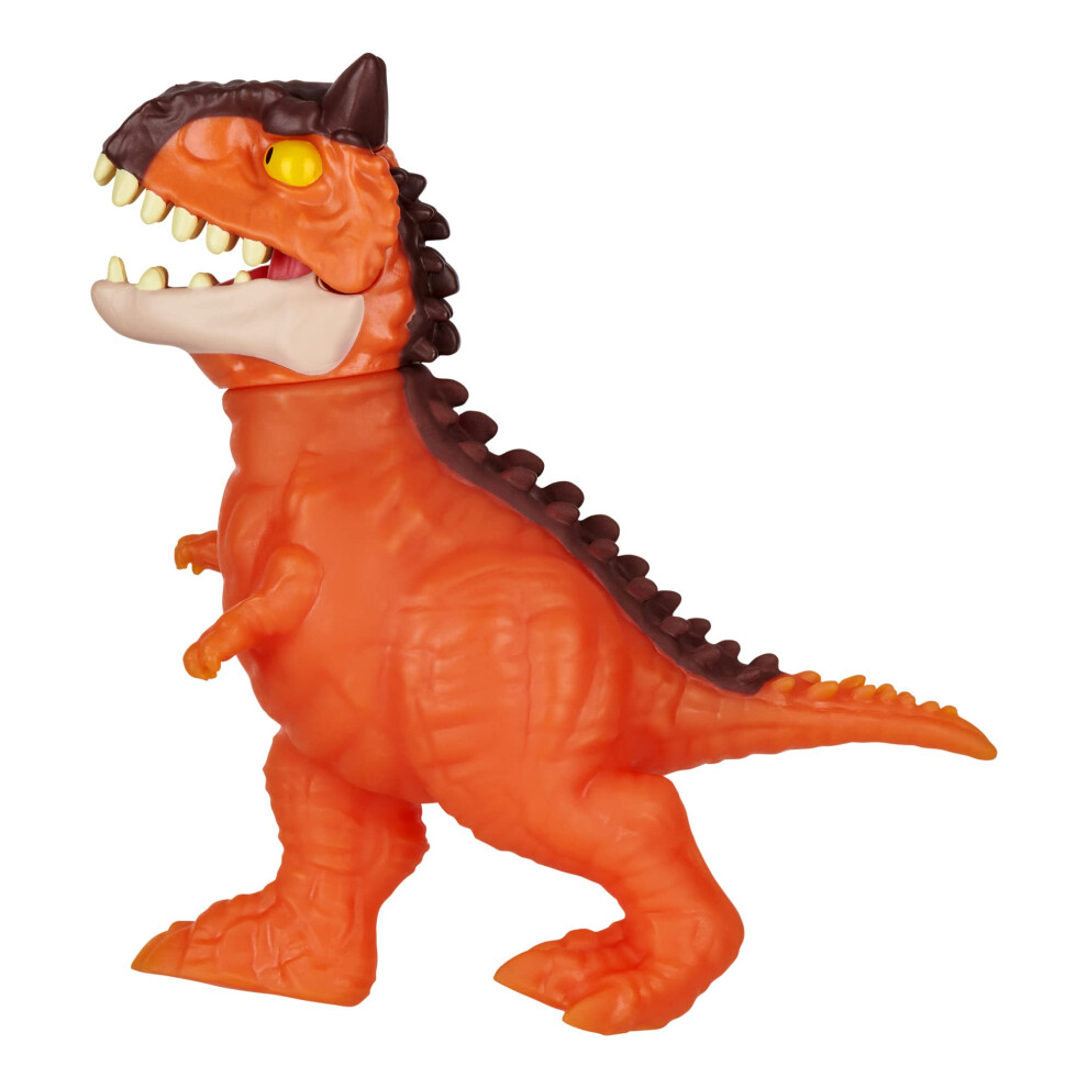 Heroes of Goo Jit Zu Jurassic World Hero Pack, Carnotaurus, 4.5" Long - Stretchy, Squishy Dinosaur Figure with Chomp Attack Action and Unique goo Fil