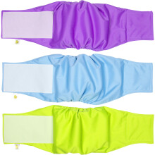 Pet Magasin Hanhund Mave Maner B?nd Wraps bleer 3-Pak Bl? Gr?n og Lilla Medium