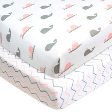 American Baby Company 2 Pack 100% Katoenen Mini Crib Lakens 38" x 24" - Zacht & Ademend