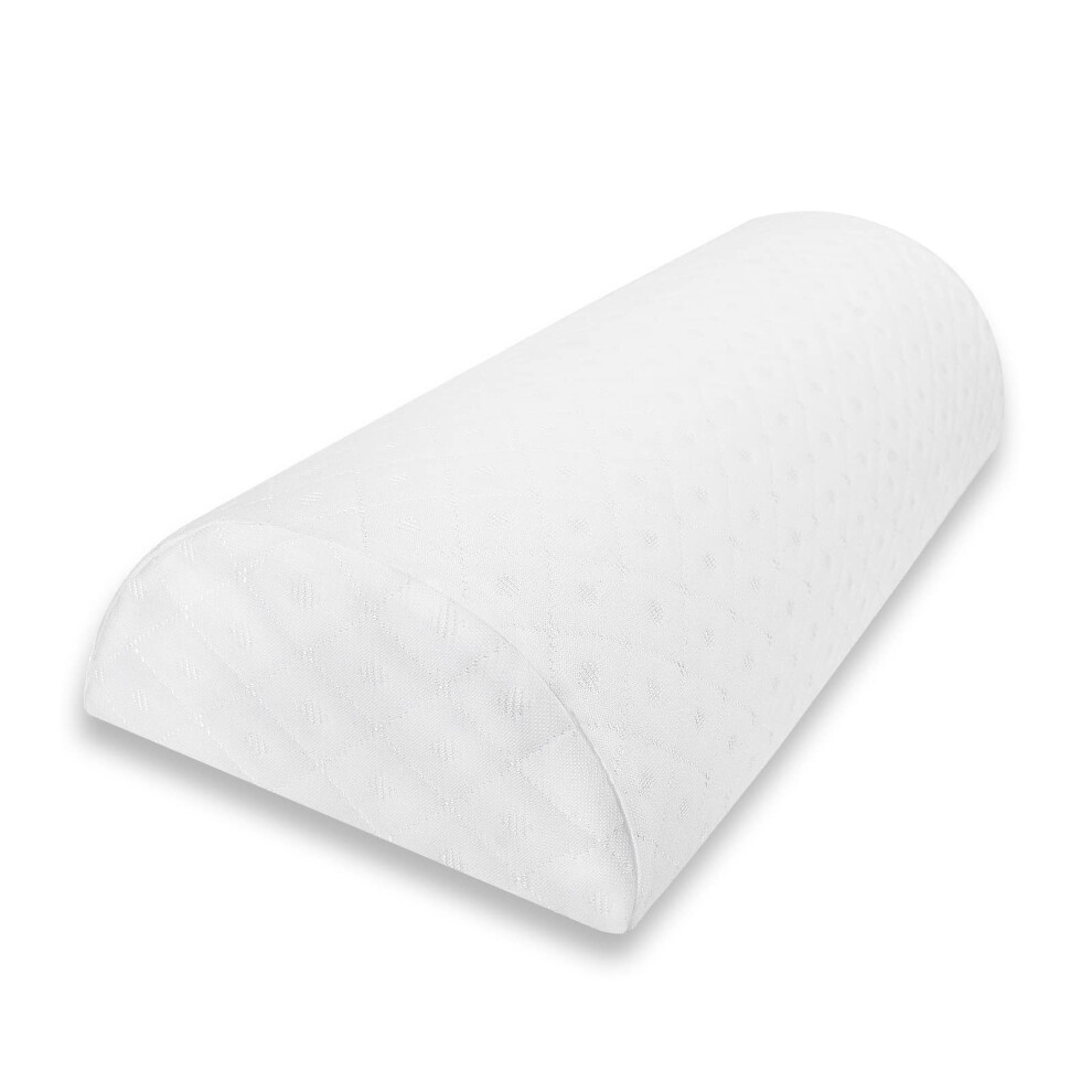 AIWITHPM Bolster Pillow , Long Knee Pillow , Leg Pillows for Sleeping , 100% Memory Foam Half Moon Pillow - Used for Neck Pillow , Lumbar Pillow , Le