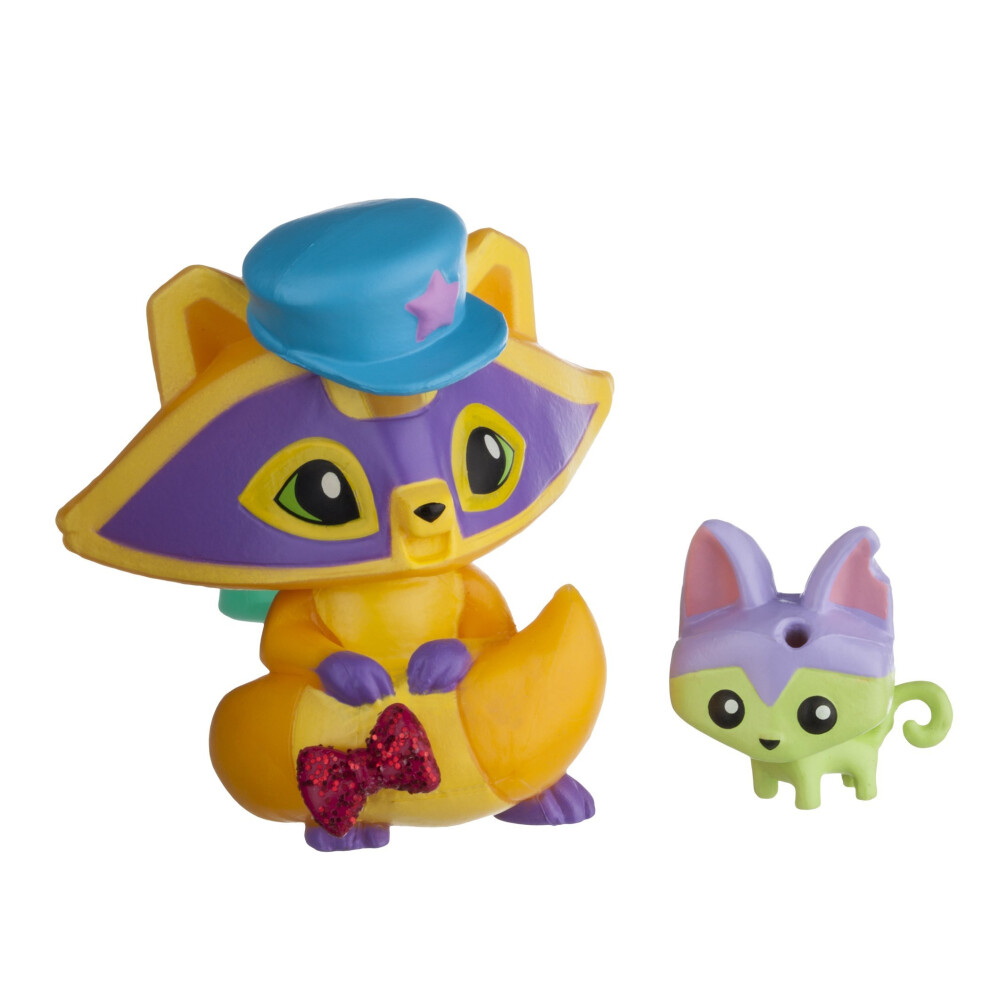 Animal Jam Posh Raccoon & Pet Kitty Mini Figure 2-Pack