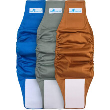 Paw Inspired Ultra Protection Vaskbare Hundebleer ELLER Vaskbare Han Hunde Wraps (3 Count Han Hunde Wraps X-Small)