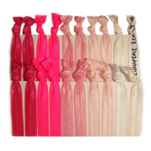 Haarbandjes - 20 Pack "Roze Ombre" Geen Kreuk Ouchless Elastische Accessoires