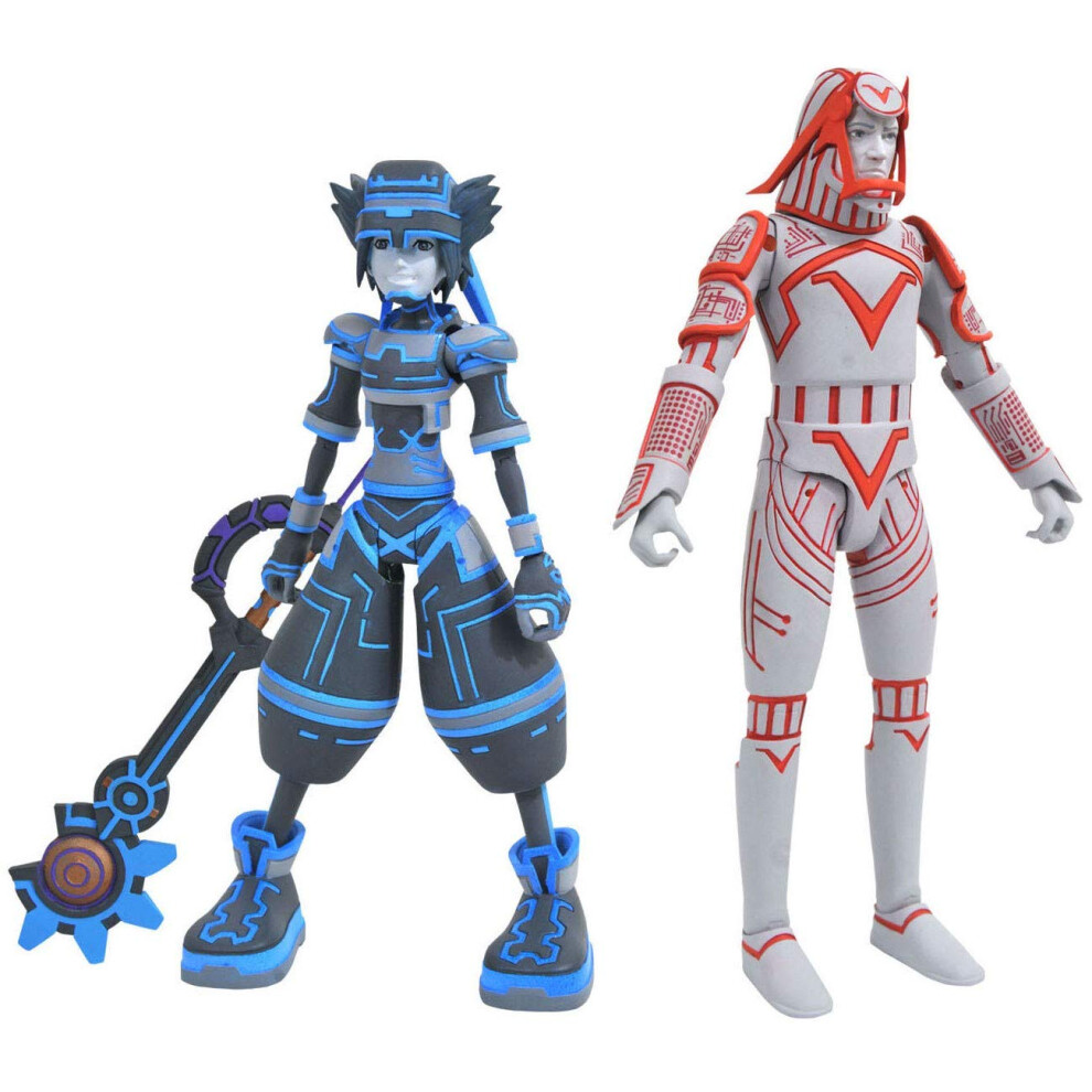 DIAMOND SELECT TOYS MAY188251 Kingdom Hearts Select: Space Paranoids Sora & Sark Action Figure Two Pack, Multicolor (Pack of 2)