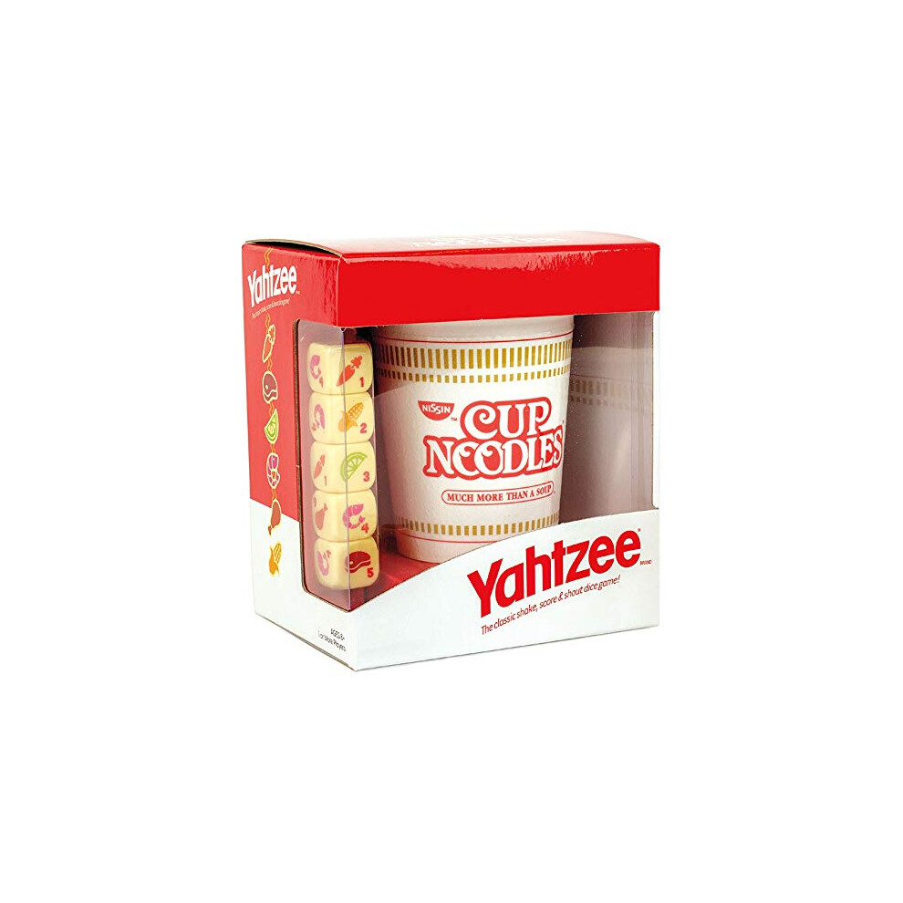 YAHTZEE cup Noodles  collectible Yahtzee game Made to Look Like Iconic Ramen Meal with custom Dice  Travel Yahtzee game & Dice game