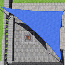 Patio Paradise 13' x 13' x 18.4' Blauer Sonnensegel Dreieckiger Sichtschutz, Schwerlast-Pergola Abdeckmaterial