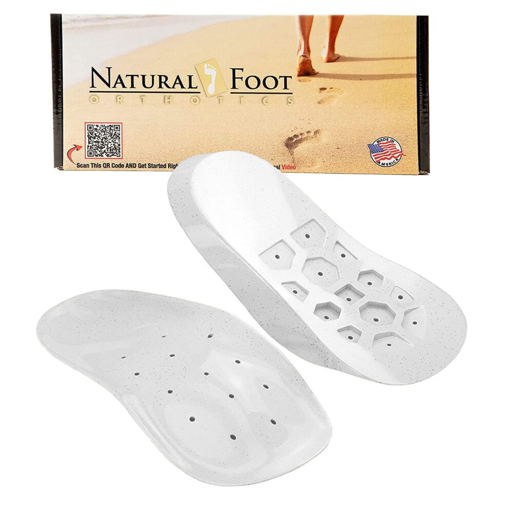 Natural Foot Orthotics Arch Support Insole for Medium Arches - Made with Soft-Flexible Material  Plantar Fasciitis Relief Arch Support Shoe Inserts