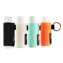 WK IEASON - Funda Portátil para Bálsamo Labial, Clip Llave para Labios (Negro/Naranja/Beige/Verde)