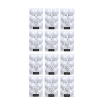 144 Winter White Christmas Baubles Shatterproof Tree Decoration 6cm