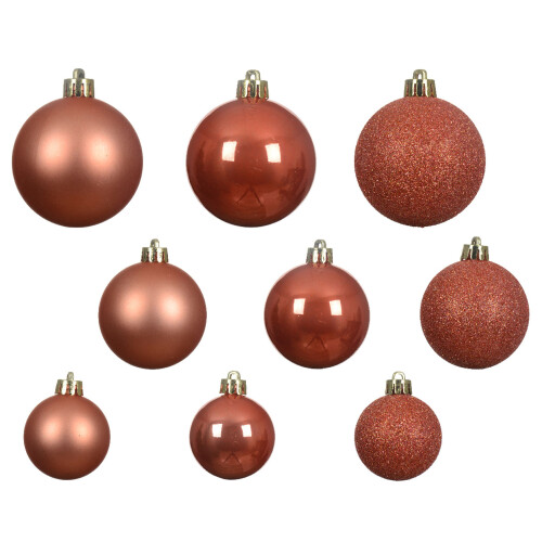30 Orange Baubles Christmas Tree Decorations Spiced Pumpkin Hanging 2