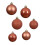 30 Orange Baubles Christmas Tree Decorations Spiced Pumpkin Hanging 4