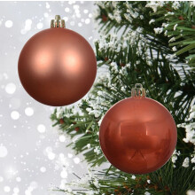 24 Spiced Pumpkin Orange Baubles Christmas Tree Decorations Tree 6cm