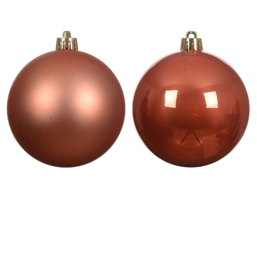 12 Spiced Pumpkin Orange Baubles Christmas Tree Decorations Tree 6cm 2