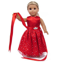 Oblecenie a doplnky pre 45 cm dievcensk b biku - Kr sne cerven aty s bodkami pre 45 cm b biky