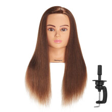 Hairingrid Schaufensterpuppenkopf, 61 cm - 66 cm, 100 % Echthaar, Friseur-Kosmetik-Schaufensterpuppen-bungskopf, Haar- und Gratis-Klemmhalter (R7190