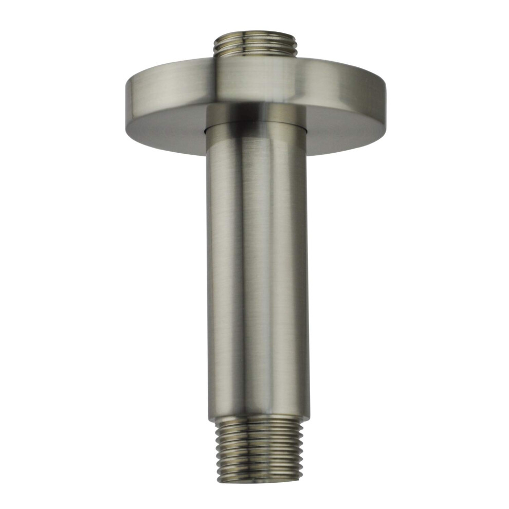 Aquaiaw Shower Arm And O-Ring Flange, 3 Inch, Solid Brass, Round, Both Soldered 1/2 Npt Tapered Threads, Straight Shower Arm Extension, Ceiling Showe 760385339781