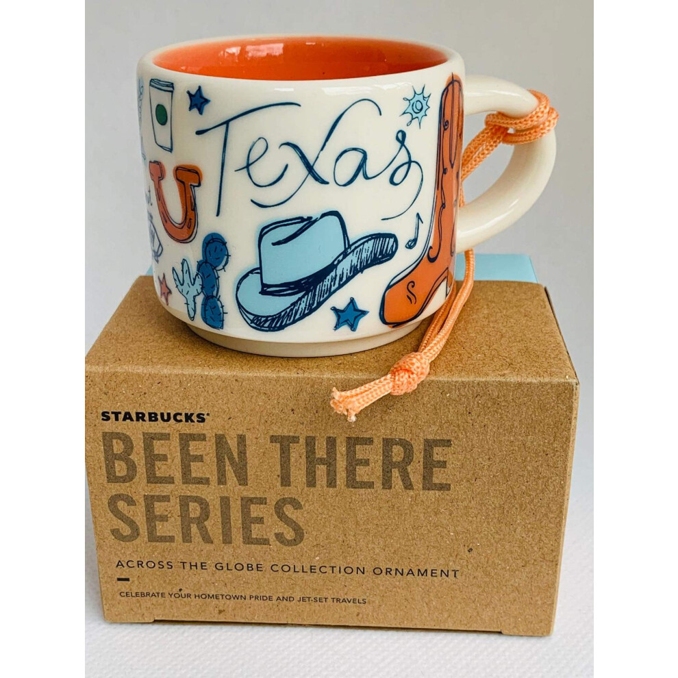 Starbucks TEXAS BEEN THERE SERIES ACROSS THE GLOBE COLLECTION ORNAMENT Ceramic Coffee Demitasse Mug, 2 Fl Oz