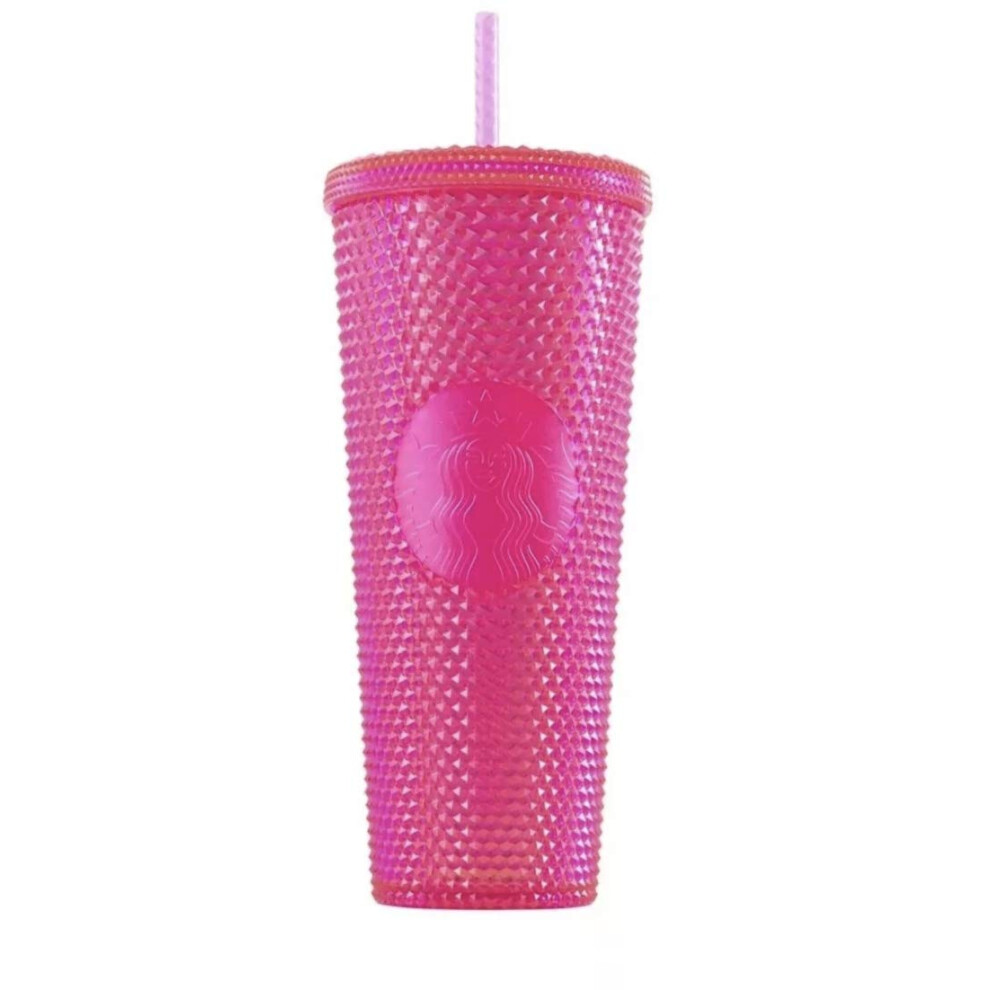 Starbucks 2019 Holiday Studded Tumbler Neon Pink,24 fluid ounce