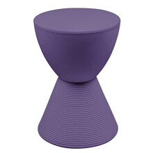 Mesa Lateral Hora de LazerMod Moderna Roxa - Mesa de Tambor ABS com Armazenamento para Uso Interno e Externo