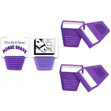 Horse Shave – Moderner Einweg-Pflegerasierer aus violettem Kunststoff. 6er-Pack für Pferdebesitzer und Pferdepfleger