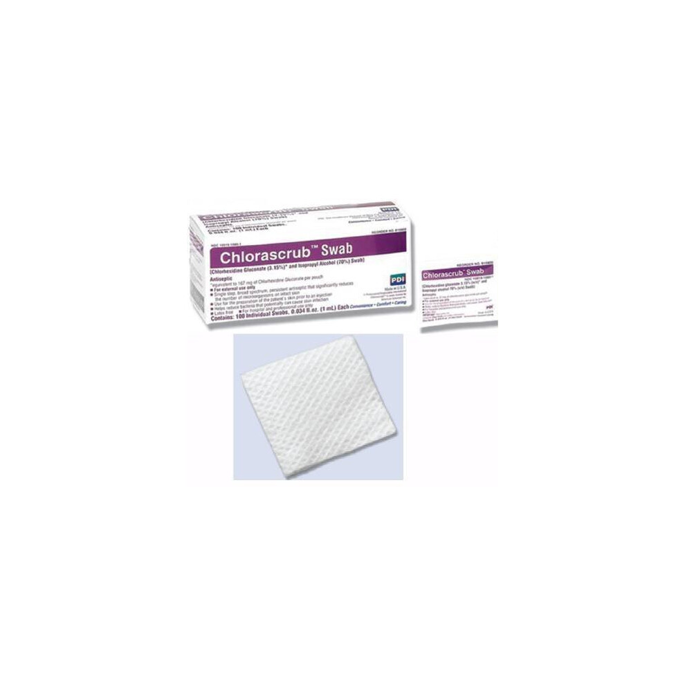 Pdi chlorascrub Swabs - Model B10800 - Box of 100