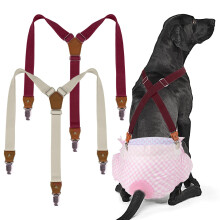 Bl?de hundeseler til k?ledyr 2 stykker bleseler til hunde til hunde Bleholder til hunde Nederdel Doggy-kjole (brun og bordeaux M/L)
