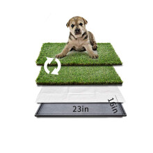 HQ4us Hundewiesenpad mit Schale Kleine Hundetoilette für