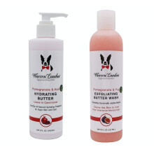 Warren London Combo Burro da 8 oz - Shampoo e balsamo Premium per cani - Detergente esfoliante con balsamo profumato - Pom & Fig con Pom e Acai