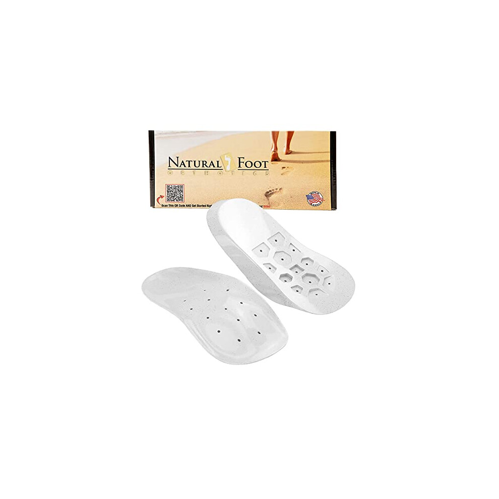 Natural Foot Orthotics Arch Support Insole for Medium Arches - Made with Soft-Flexible Material  Plantar Fasciitis Relief Arch Support Shoe Inserts