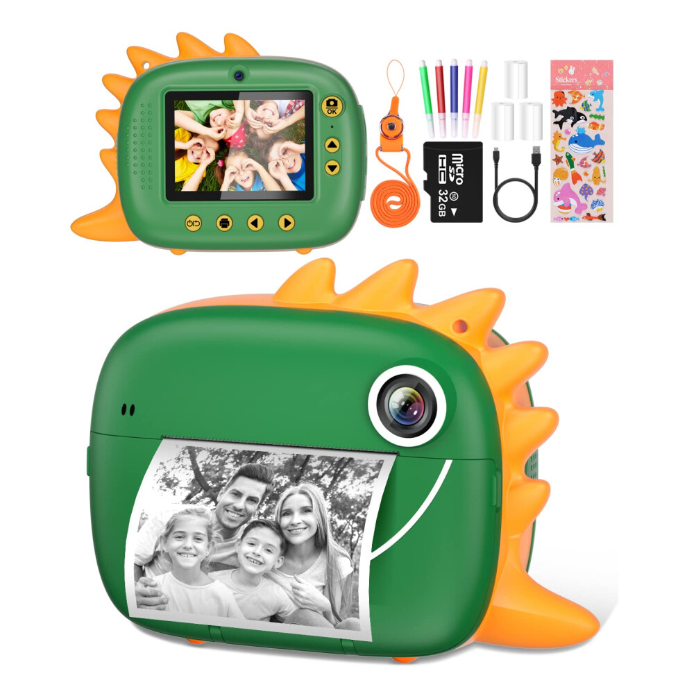 Kids Instant Camera for 3-12 Years Old Kids Toddlers Childrens Boys Girls Christmas Birthday Gifts 2.0 Inch Screen 12MP / 1080P HD Video Camera Baby