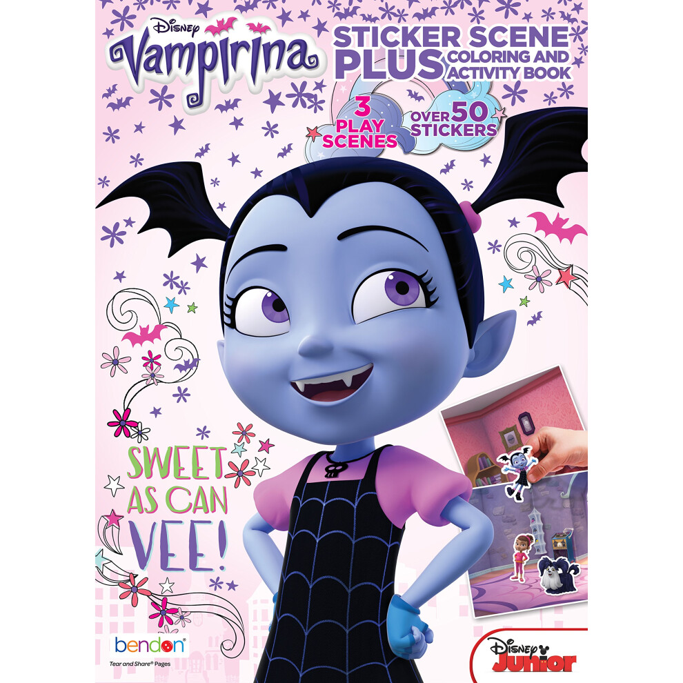 Bendon Sticker Scene Plus Coloring and Activity Book, Vampirina