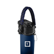 Jernkolbe Paracord -h?ndtag - Passer til brede mundvandsflasker - Holdbart b?rer Sikker tilbeh?r Overlevelse af Survival Strap Safety Ring and Ca