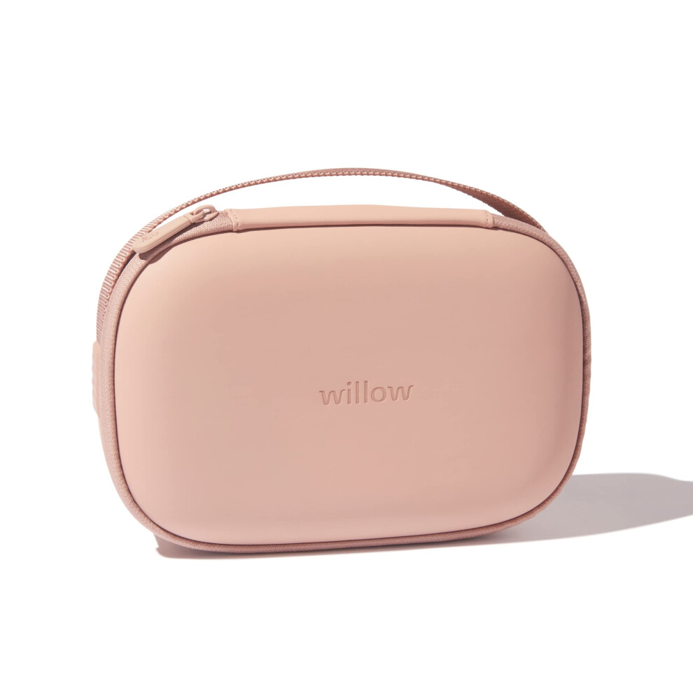 WillowA Pump carrying case for Hands-Free Wearable Breast Pumps  Hard Shell case with with Removable Tray  Dusty Pink