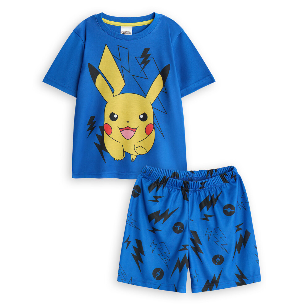 (9-10 Years) Pokemon Short Sleeve Short Leg Pyjama Set (Boys Blue)