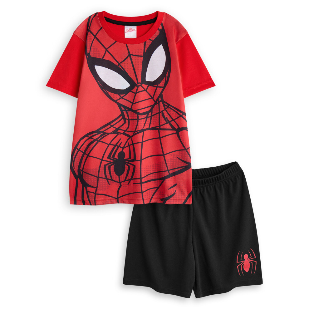 (7-8 Years) Marvel Short Sleeve Short Leg Pyjama Set (Boys Red)