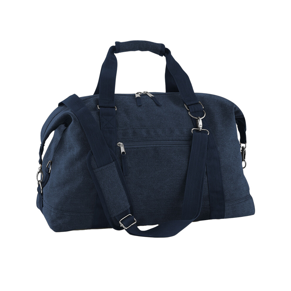 (One Size, Vintage Oxford Navy) Bagbase Vintage Canvas Weekend Bag