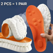 (orange upgrade, 41-42(260mm)) Ultra Comfort 4D Massage Shoe Insoles Say Goodbye to Foot Pain