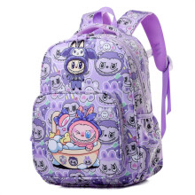 (Dark Purple) Highquality Kids Backpack With Fun Anime Print And Lightweight Design Perfect For School Use And Everyday Adventures