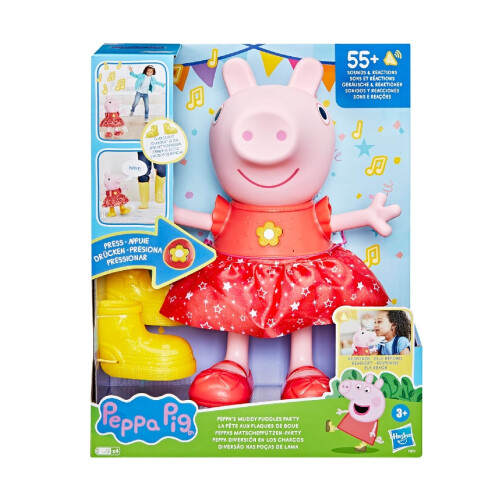 Peppa Pig Peppa Pig Peppa'S Muddy Puddles Party Interactive Peppa Doll - Board Game