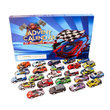 Kids Car Advent Calendar Toys 24 Days Christmas Countdown Calendar Digital racing Car Children Navidad New Year Christmas Gifts