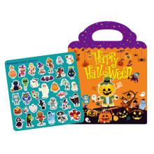 Halloween Stickers Book Reusable DIY Puzzle Children's Educational Toys Kids Gift Baby Painting Doodle Set