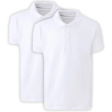 (5-6 Years, 2 Pack White) Panzy 2 or 4 Pack School Boys Girls Unisex Kids Quality White Short Sleeve Polo T-Shirt Age 3-9 yrs