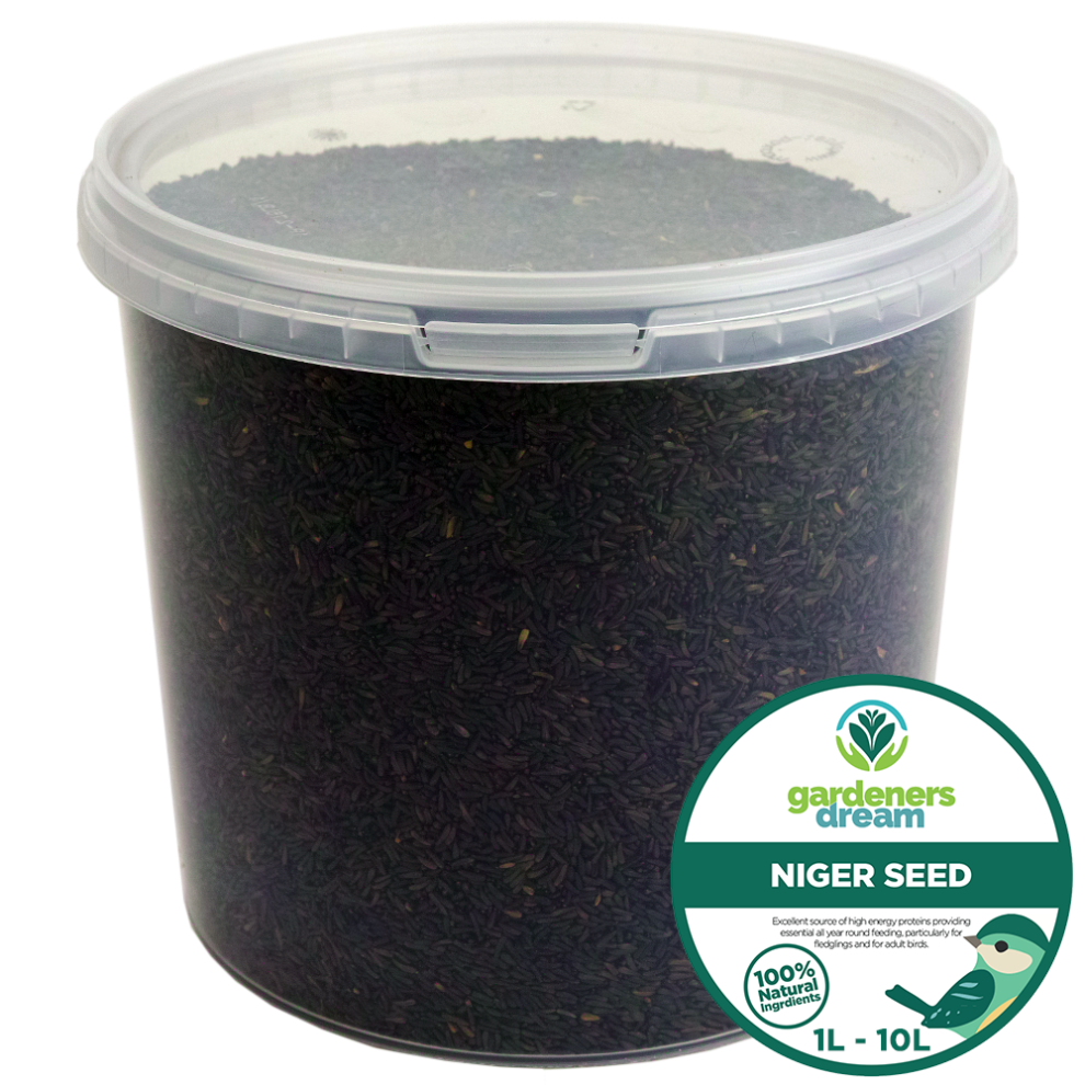 GardenersDream Niger Seeds - Premium Wild Bird Food High Energy Finch Feed