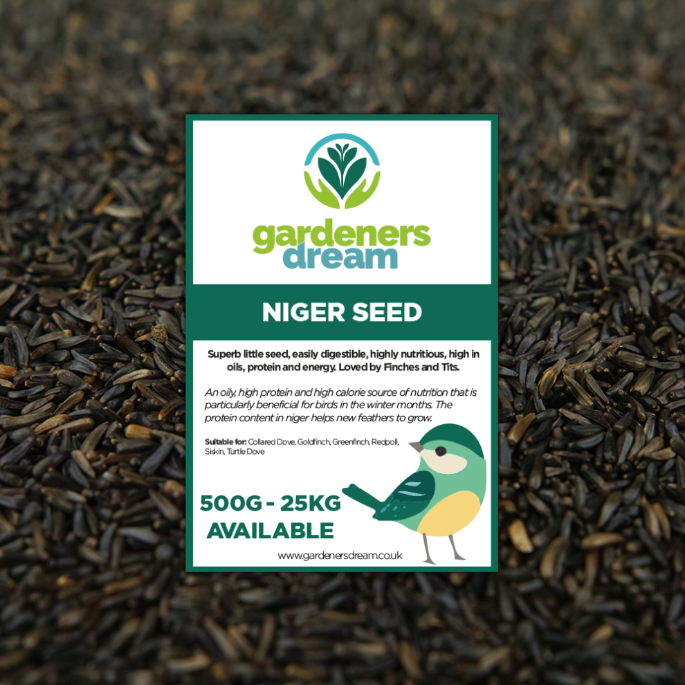 Gardeners Dream Gardenersdream Niger Seeds - Premium Wild Bird Food High Energy Finch Feed