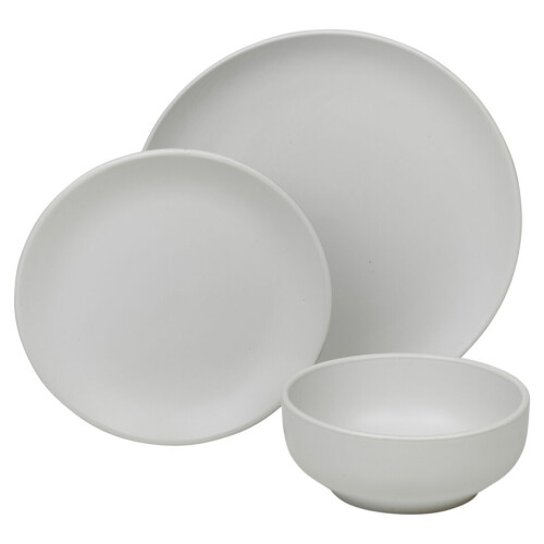 URBN-CHEF (12Pc White) Coloured Stone Ceramic Dinnerware Crockery Plates Bowls Dining Set 2