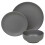 URBN-CHEF (12Pc Grey) Coloured Stone Ceramic Dinnerware Crockery Plates Bowls Dining Set 3