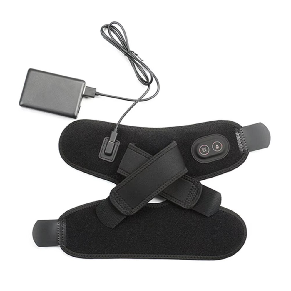 (Black) Smart Ankle Foot Massager Electric Shock Ankle Support Strap
