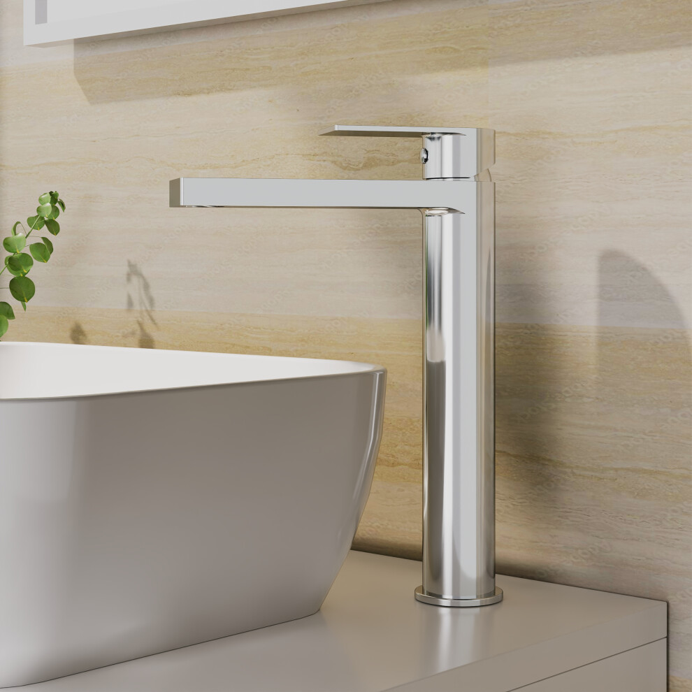 Balterley Contemporary Tall Mono Basin Mixer Tap - Chrome